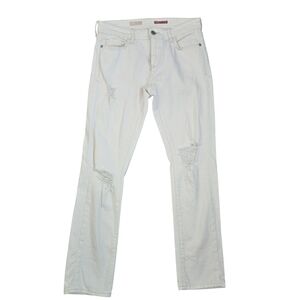 ANTHROPOLOGIE Pilcro Distressed‎ Boyfriend Jeans 26 White